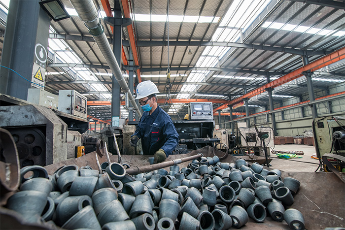 雄安新区网架配件-锥头加工车间